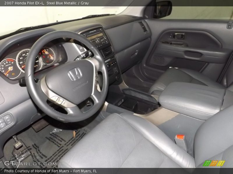 Steel Blue Metallic / Gray 2007 Honda Pilot EX-L