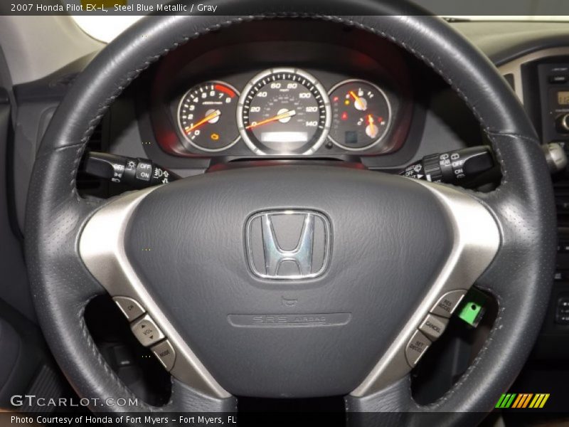 Steel Blue Metallic / Gray 2007 Honda Pilot EX-L