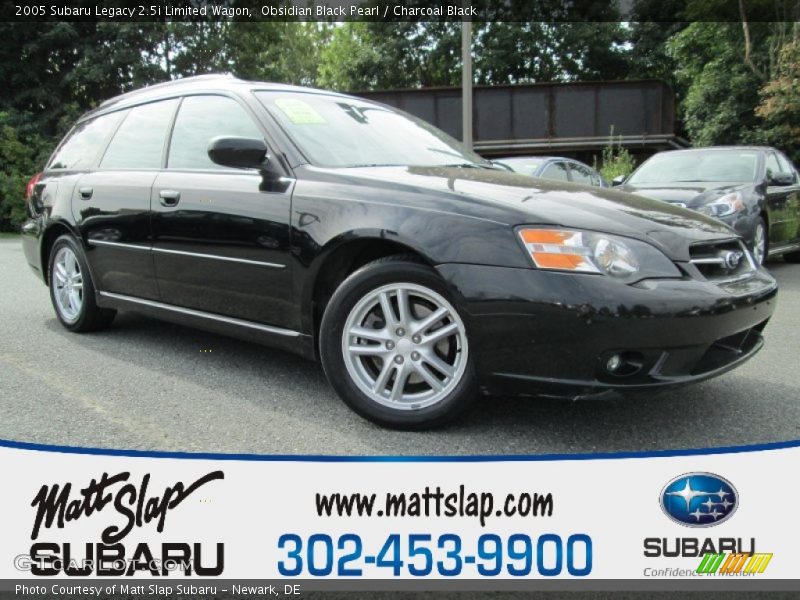 Obsidian Black Pearl / Charcoal Black 2005 Subaru Legacy 2.5i Limited Wagon