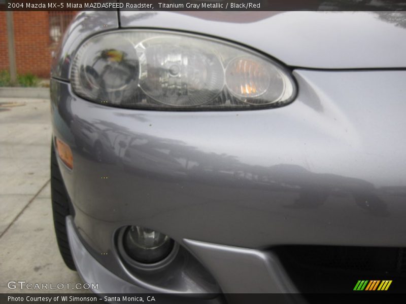 Titanium Gray Metallic / Black/Red 2004 Mazda MX-5 Miata MAZDASPEED Roadster