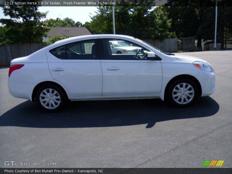 Fresh Powder White / Charcoal 2012 Nissan Versa 1.6 SV Sedan
