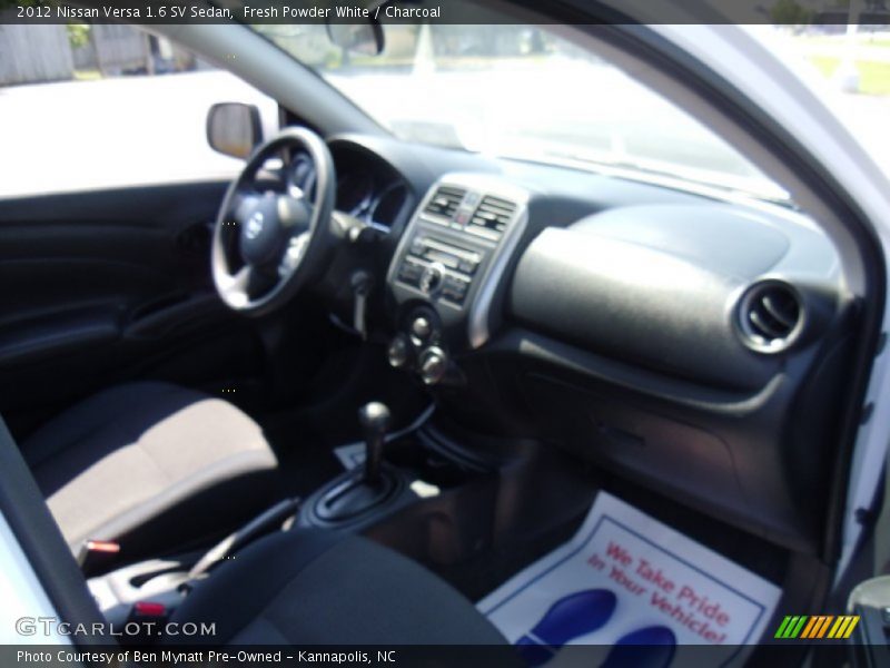 Fresh Powder White / Charcoal 2012 Nissan Versa 1.6 SV Sedan