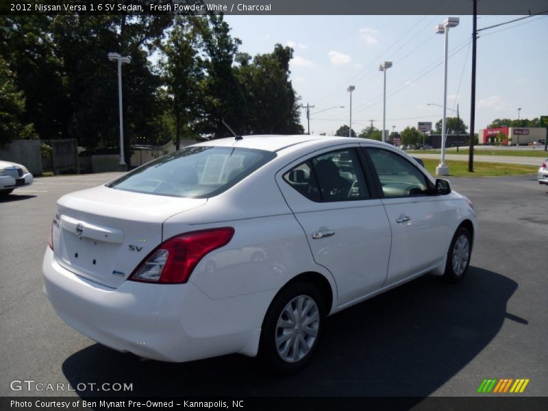 Fresh Powder White / Charcoal 2012 Nissan Versa 1.6 SV Sedan