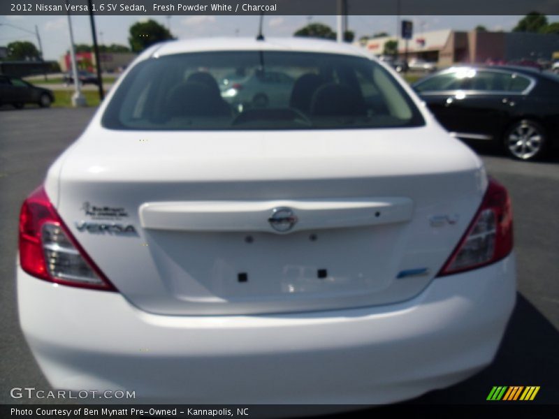 Fresh Powder White / Charcoal 2012 Nissan Versa 1.6 SV Sedan