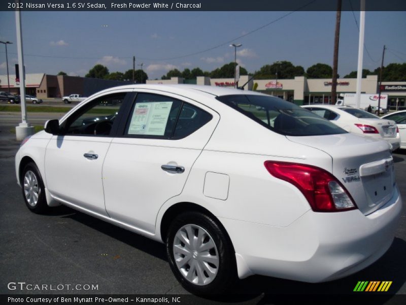 Fresh Powder White / Charcoal 2012 Nissan Versa 1.6 SV Sedan