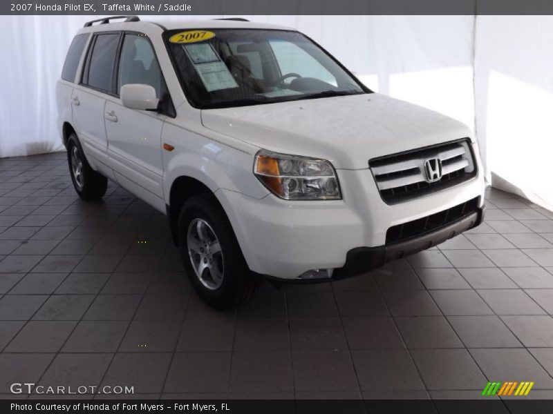 Taffeta White / Saddle 2007 Honda Pilot EX