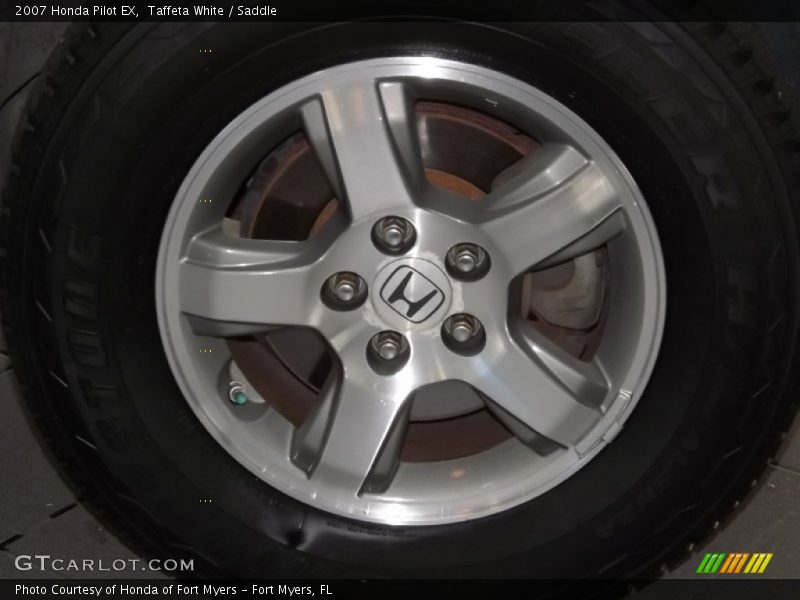 Taffeta White / Saddle 2007 Honda Pilot EX