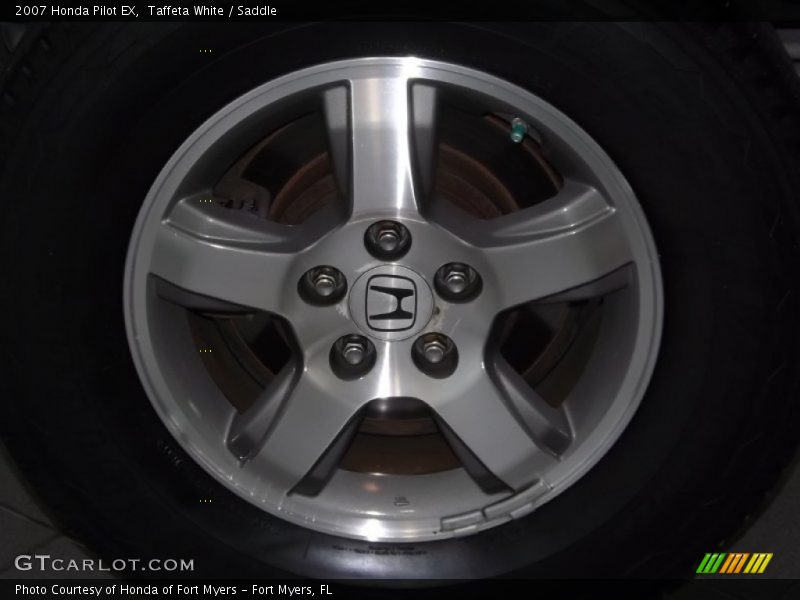Taffeta White / Saddle 2007 Honda Pilot EX