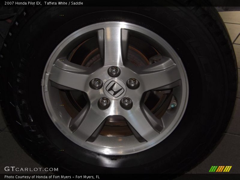Taffeta White / Saddle 2007 Honda Pilot EX