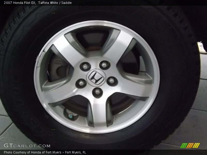 Taffeta White / Saddle 2007 Honda Pilot EX