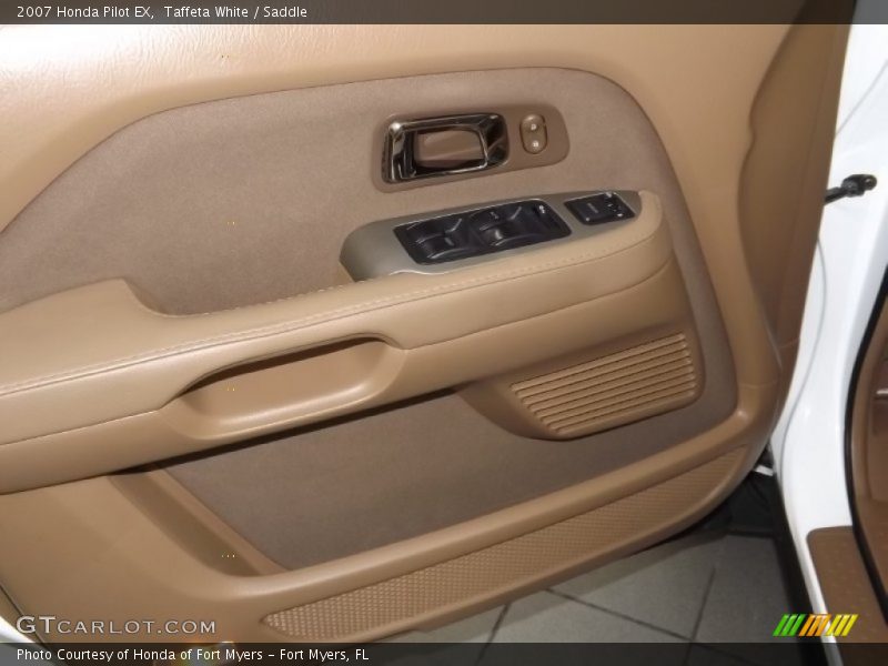 Taffeta White / Saddle 2007 Honda Pilot EX