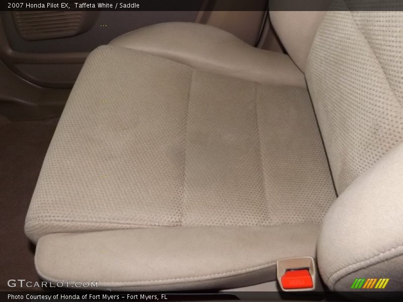 Taffeta White / Saddle 2007 Honda Pilot EX