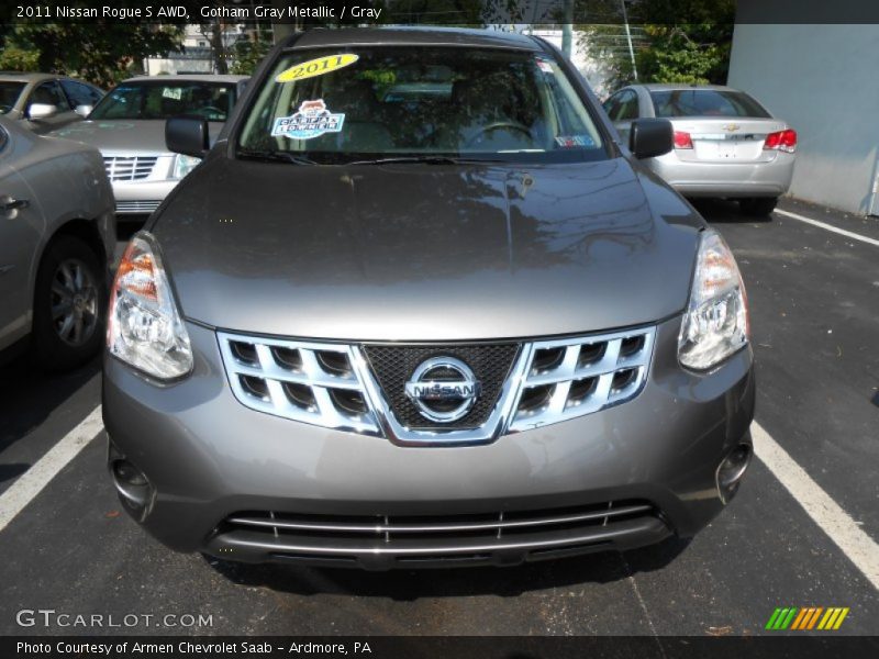 Gotham Gray Metallic / Gray 2011 Nissan Rogue S AWD