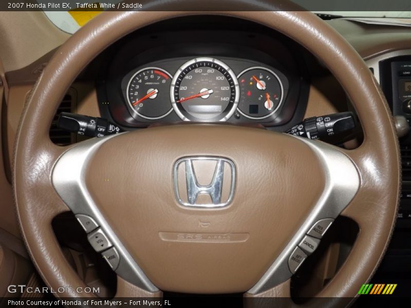 Taffeta White / Saddle 2007 Honda Pilot EX