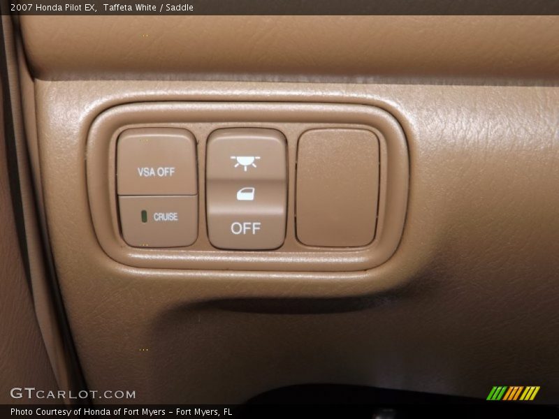 Taffeta White / Saddle 2007 Honda Pilot EX