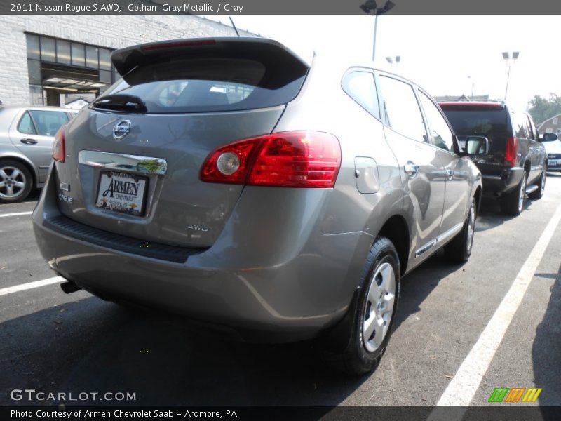 Gotham Gray Metallic / Gray 2011 Nissan Rogue S AWD