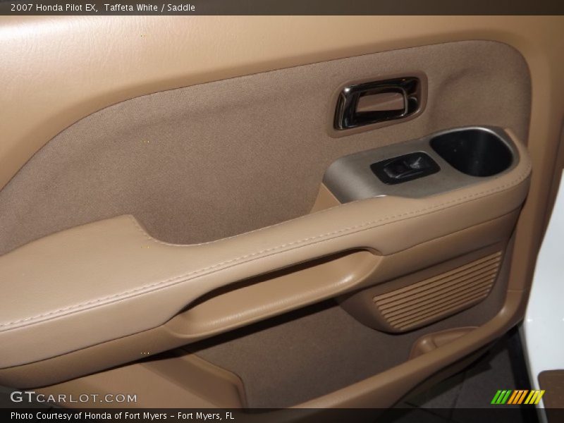 Taffeta White / Saddle 2007 Honda Pilot EX
