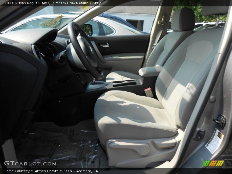 Gotham Gray Metallic / Gray 2011 Nissan Rogue S AWD