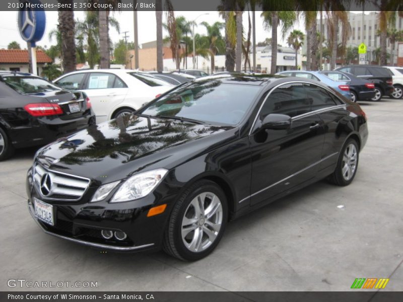 Black / Black 2010 Mercedes-Benz E 350 Coupe
