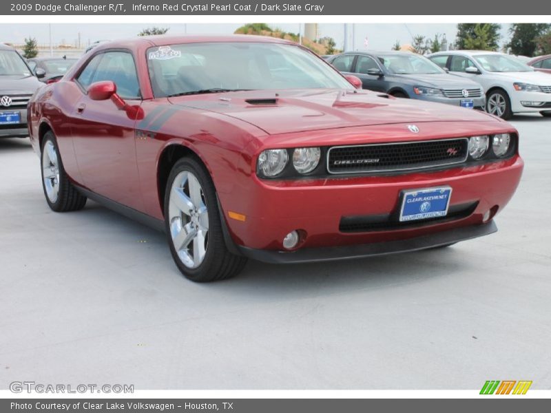 Inferno Red Crystal Pearl Coat / Dark Slate Gray 2009 Dodge Challenger R/T