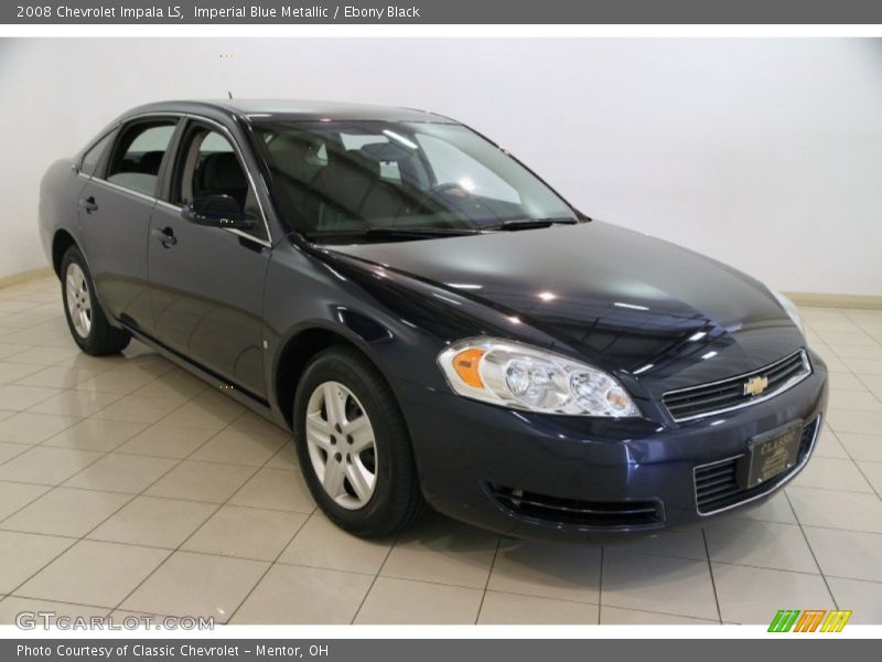 Imperial Blue Metallic / Ebony Black 2008 Chevrolet Impala LS