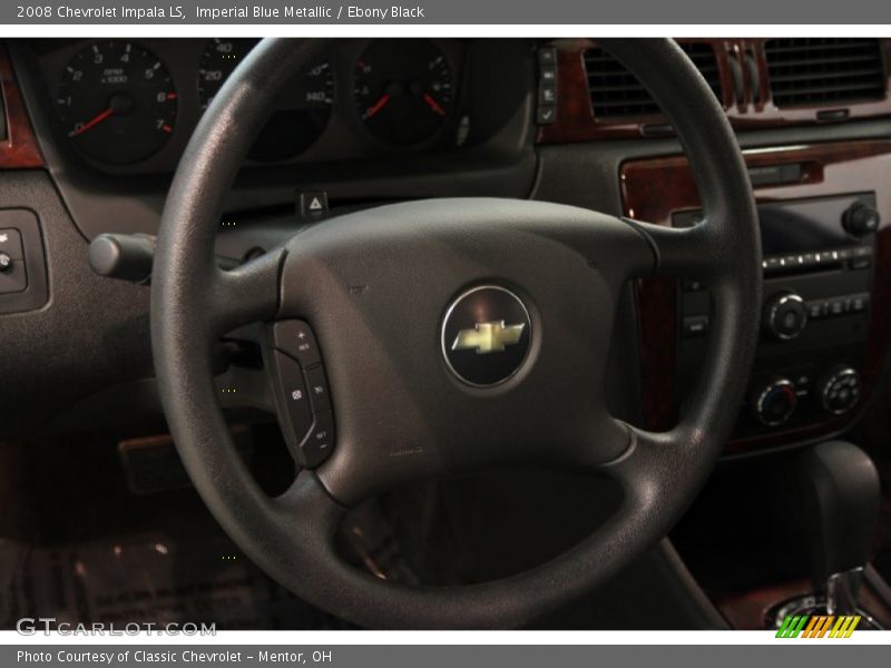 Imperial Blue Metallic / Ebony Black 2008 Chevrolet Impala LS