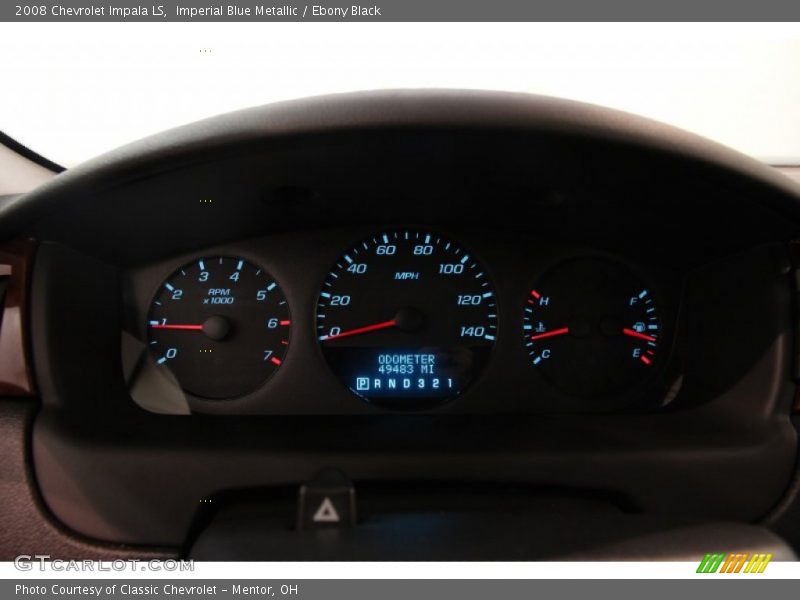 Imperial Blue Metallic / Ebony Black 2008 Chevrolet Impala LS