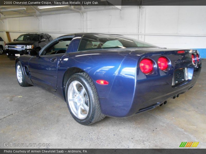 Navy Blue Metallic / Light Oak 2000 Chevrolet Corvette Coupe