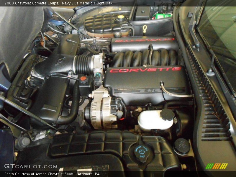 Navy Blue Metallic / Light Oak 2000 Chevrolet Corvette Coupe