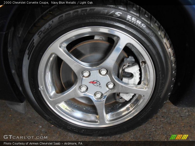 Navy Blue Metallic / Light Oak 2000 Chevrolet Corvette Coupe
