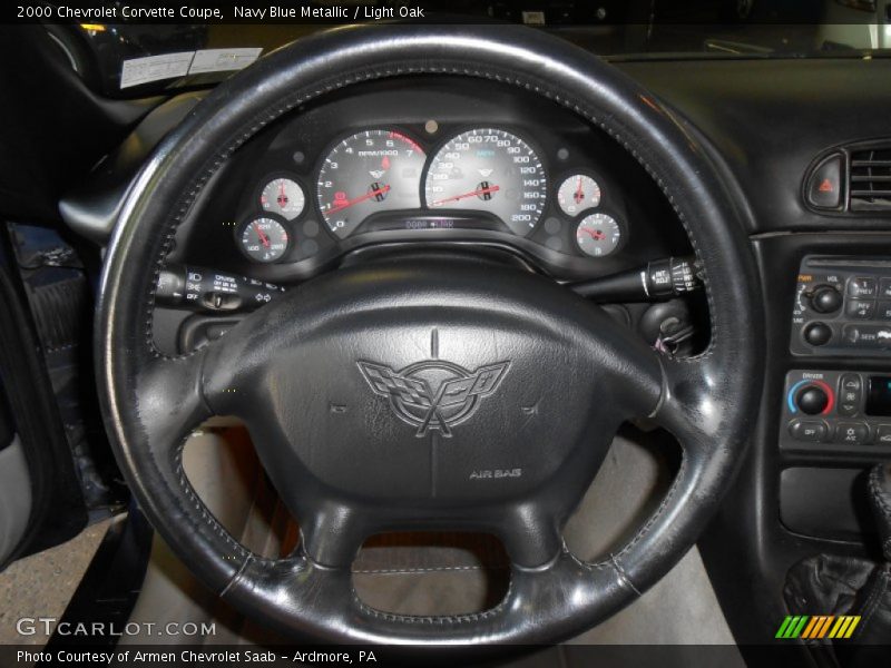 Navy Blue Metallic / Light Oak 2000 Chevrolet Corvette Coupe