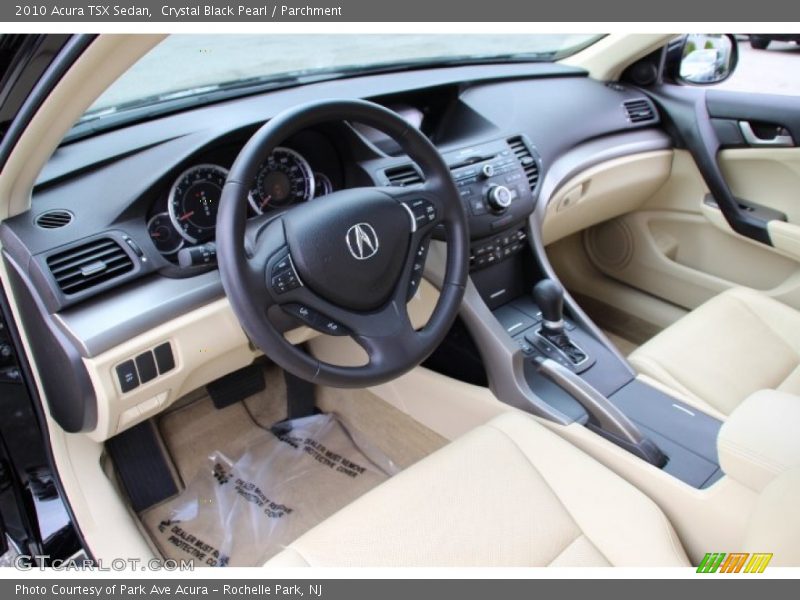 Crystal Black Pearl / Parchment 2010 Acura TSX Sedan
