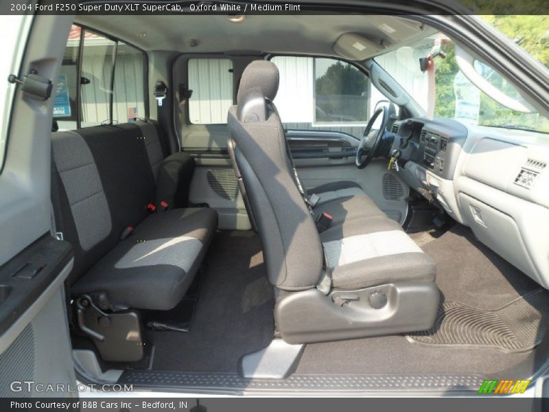 Oxford White / Medium Flint 2004 Ford F250 Super Duty XLT SuperCab