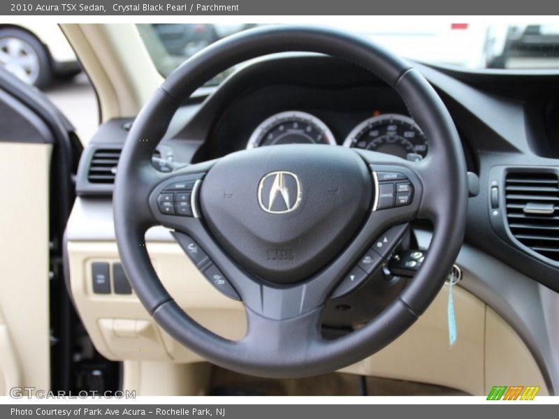 Crystal Black Pearl / Parchment 2010 Acura TSX Sedan