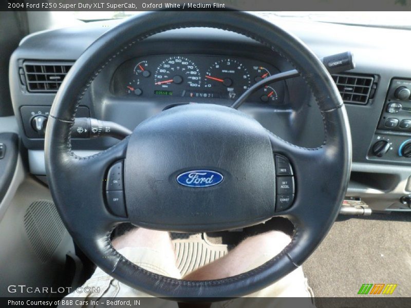 Oxford White / Medium Flint 2004 Ford F250 Super Duty XLT SuperCab