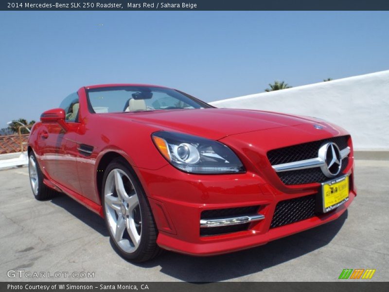 Mars Red / Sahara Beige 2014 Mercedes-Benz SLK 250 Roadster