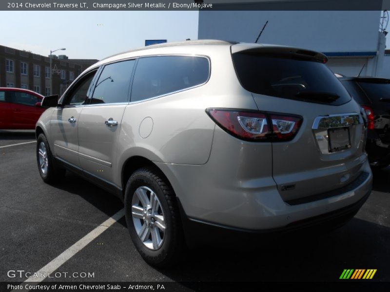 Champagne Silver Metallic / Ebony/Mojave 2014 Chevrolet Traverse LT