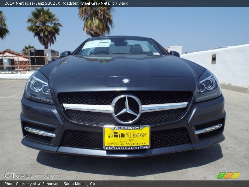 Steel Grey Metallic / Black 2014 Mercedes-Benz SLK 250 Roadster