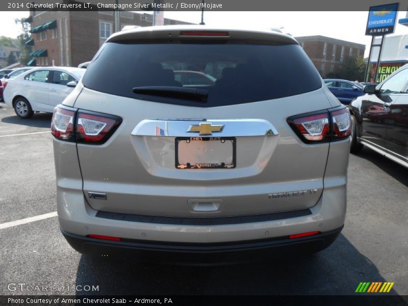 Champagne Silver Metallic / Ebony/Mojave 2014 Chevrolet Traverse LT
