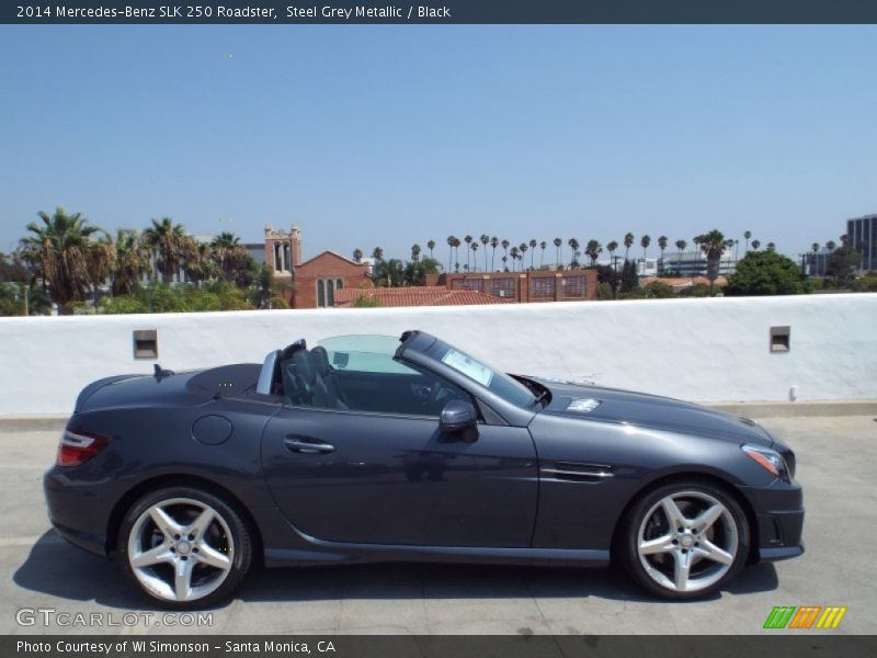 Steel Grey Metallic / Black 2014 Mercedes-Benz SLK 250 Roadster