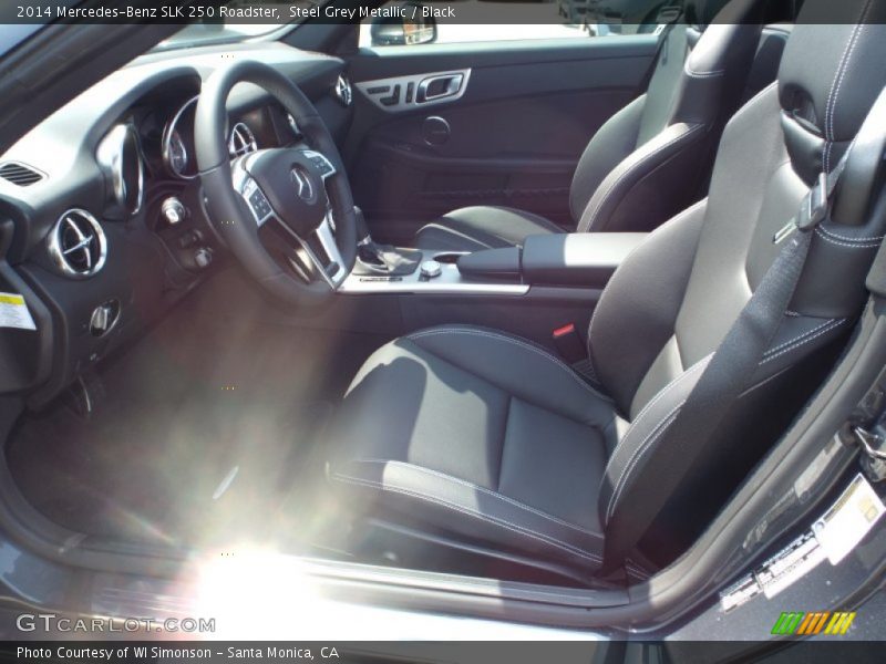 Steel Grey Metallic / Black 2014 Mercedes-Benz SLK 250 Roadster