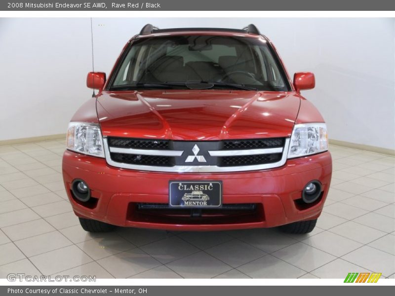 Rave Red / Black 2008 Mitsubishi Endeavor SE AWD