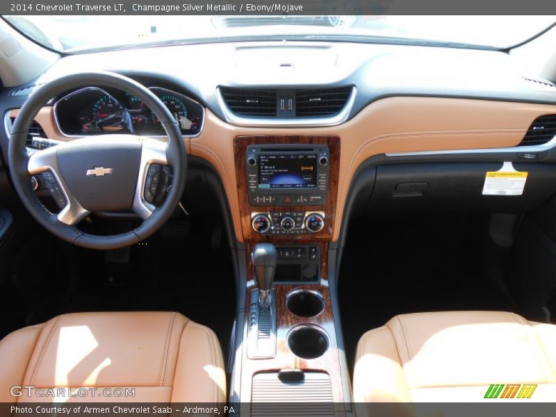 Champagne Silver Metallic / Ebony/Mojave 2014 Chevrolet Traverse LT