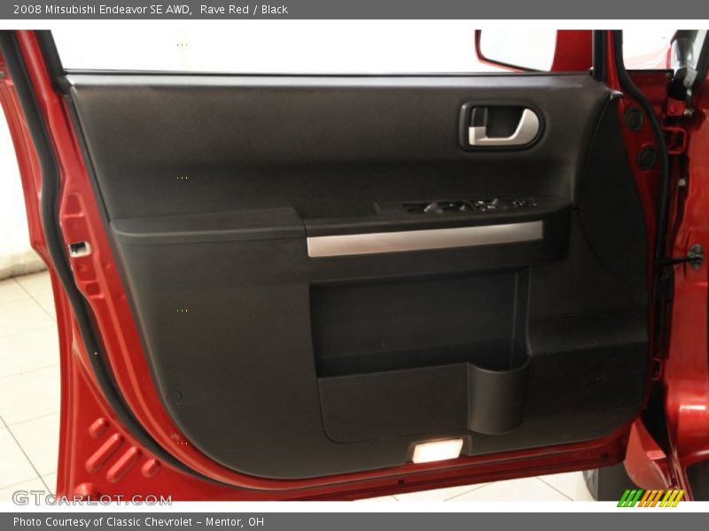 Rave Red / Black 2008 Mitsubishi Endeavor SE AWD