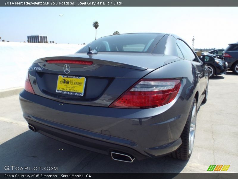 Steel Grey Metallic / Black 2014 Mercedes-Benz SLK 250 Roadster