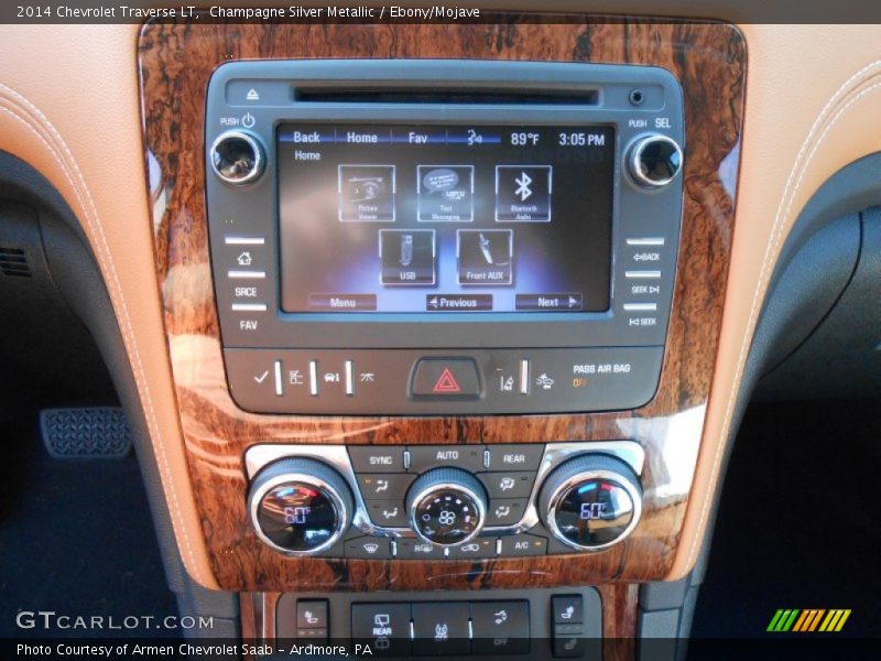 Champagne Silver Metallic / Ebony/Mojave 2014 Chevrolet Traverse LT