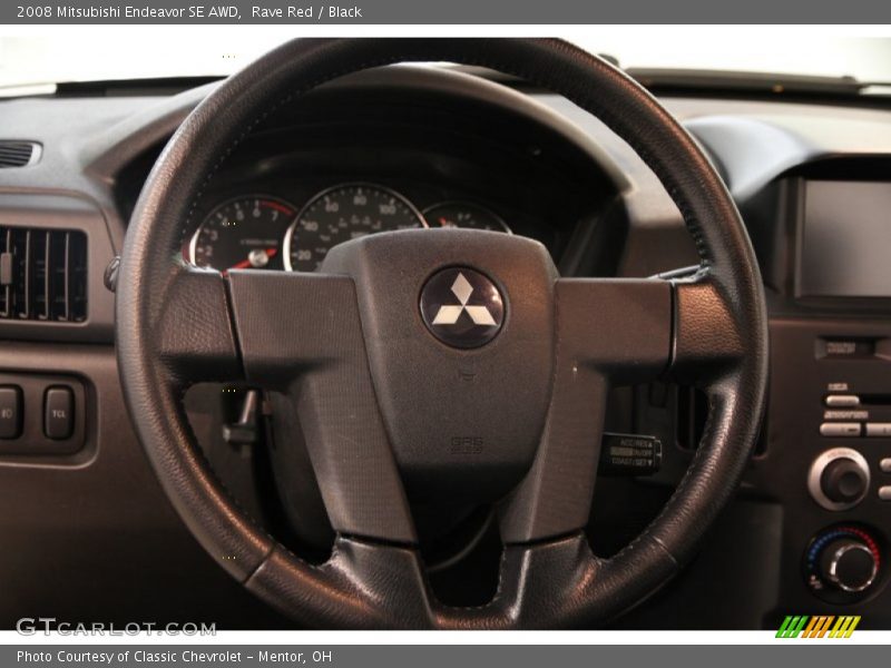 Rave Red / Black 2008 Mitsubishi Endeavor SE AWD