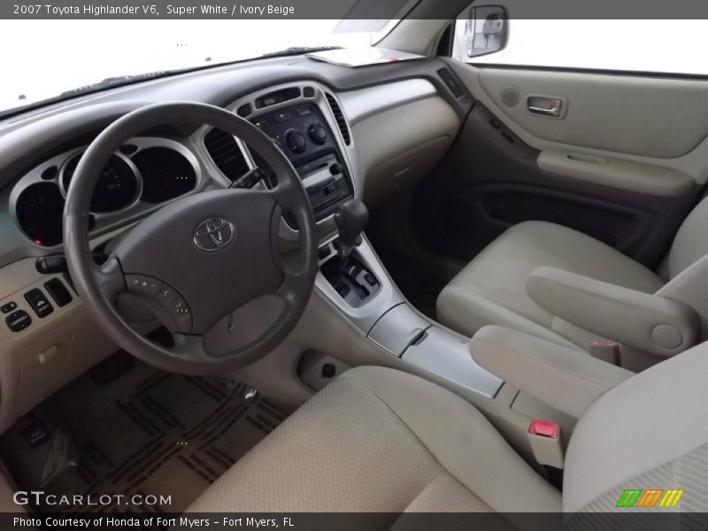 Super White / Ivory Beige 2007 Toyota Highlander V6