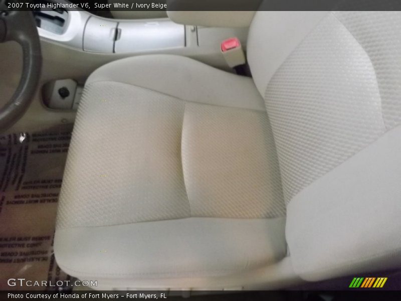 Super White / Ivory Beige 2007 Toyota Highlander V6