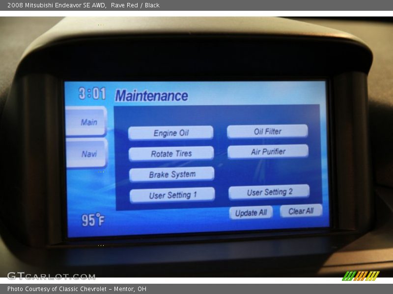 Rave Red / Black 2008 Mitsubishi Endeavor SE AWD